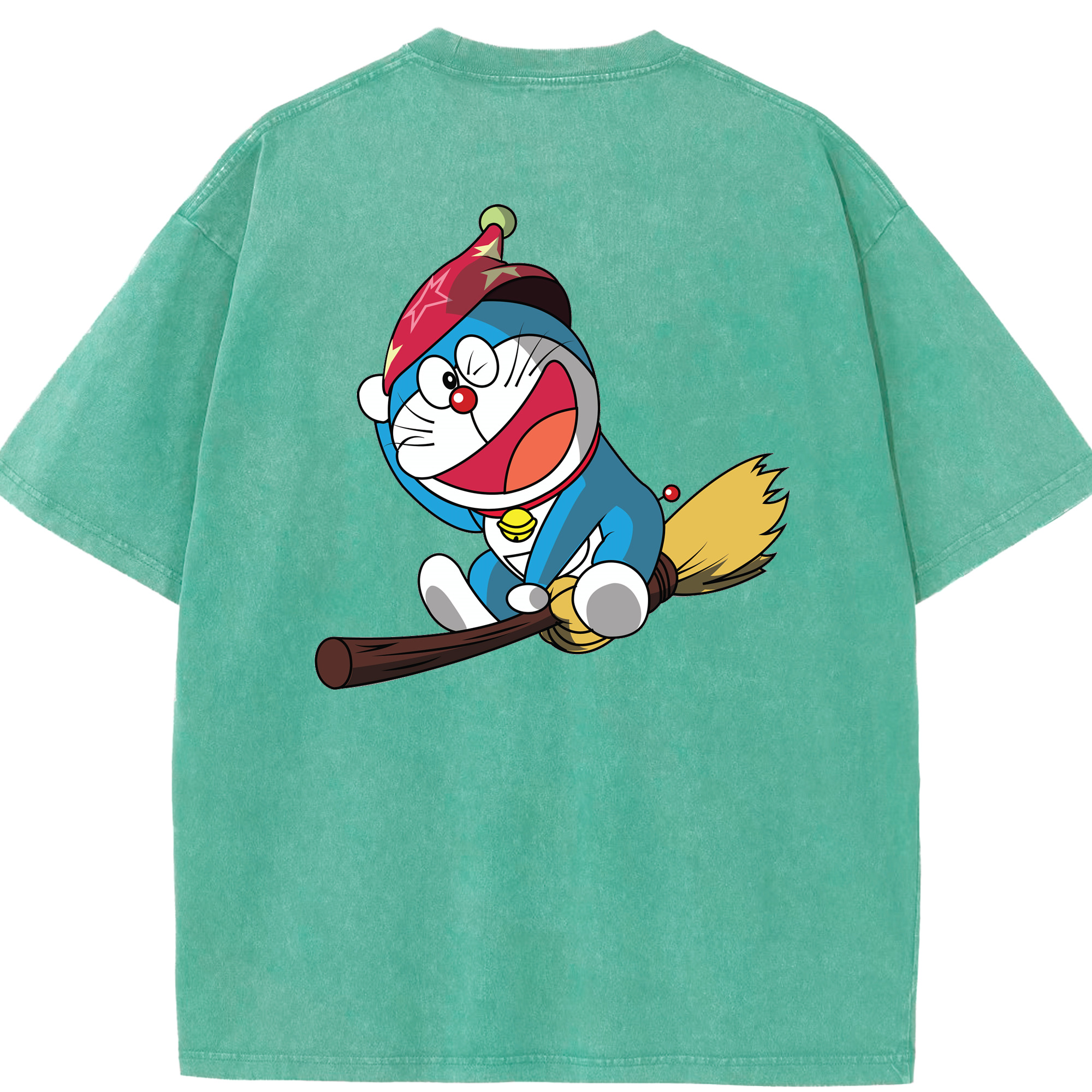 （画像用） ドラえもん Doraemon 綿100% ヴィンテージ風 半袖Tシャツ（背面プリント）